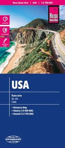 Produktbild: Reise Know-How Landkarte USA (1:4.700.000): reiß- und wasserfest (world mapping project)