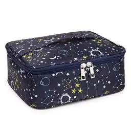 Produktbild: Reise Kosmetiktasche Große Make-up-Tasche Schminktasche Kosmetiktasch Organizer für Damen und Mädchen (Blaue Galaxie)