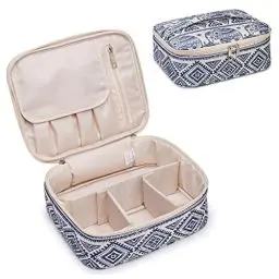 Produktbild: Reise Kosmetiktasche Große Make-up-Tasche Schminktasche Kosmetiktasch Organizer für Damen und Mädchen (Elefant)