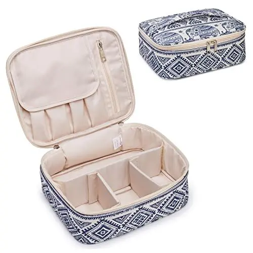 Produktbild: Reise Kosmetiktasche Große Make-up-Tasche Schminktasche Kosmetiktasch Organizer für Damen und Mädchen (Elefant)