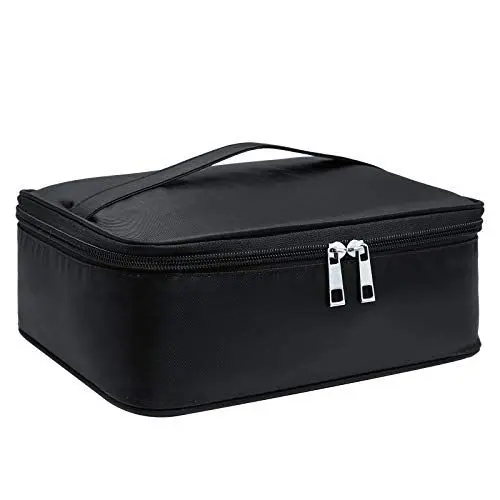 Produktbild: Kosmetiktasche Damen Make up Tasche Schminktasche Reise Schmink Organizer Makeup Bag Kulturtasche Beauty Case (Schwarz)