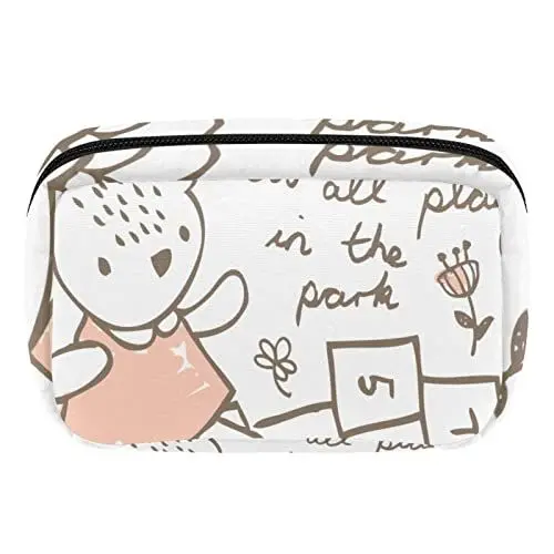 Produktbild: Reise Kulturbeutel mit Reißverschlüssen, Reisezubehör, Toilettenartikel, Kosmetiktasche, Make up Taschen für Männer und Frauen,Karikatur Tier Bärn Schmetterling schön