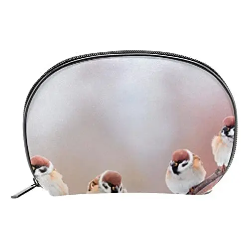 Produktbild: Reise Kulturbeutel mit Reißverschlüssen, Reisezubehör, Toilettenartikel, Kosmetiktasche, Make up Taschen für Männer und Frauen,Winter Zweig Vogel reizendes Tier
