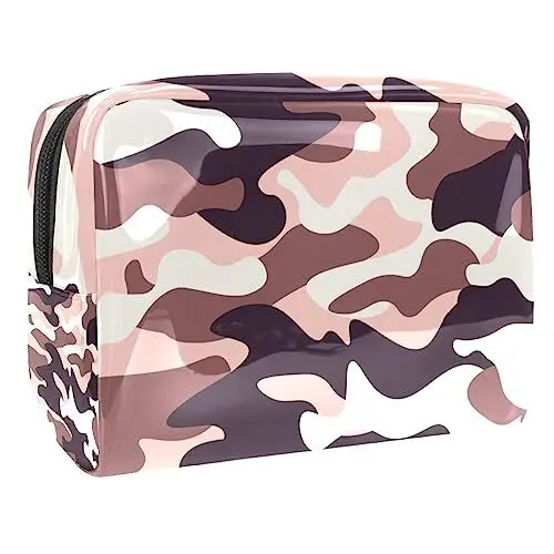 Produktbild: Reise Make-up Tasche,Kulturbeutel,Kosmetiktasche,Textur im Camouflage-Stil,Kosmetiketui,wasserdicht,Make-up-Beutel aus PVC