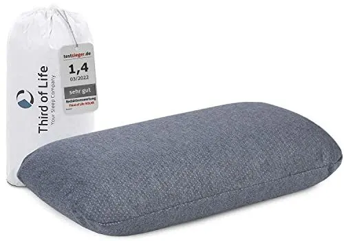 Produktbild: Reisekissen VOLAR Quickdry, Nackenkissen aus Memory-Foam, Orthopädisches HWS Nacken-Stützkissen für Flugzeug, Auto-Reisen, Kleines Kopfkissen mit Schnelltrocknendem Thermo-Bezug, Camping-Kissen 40x25