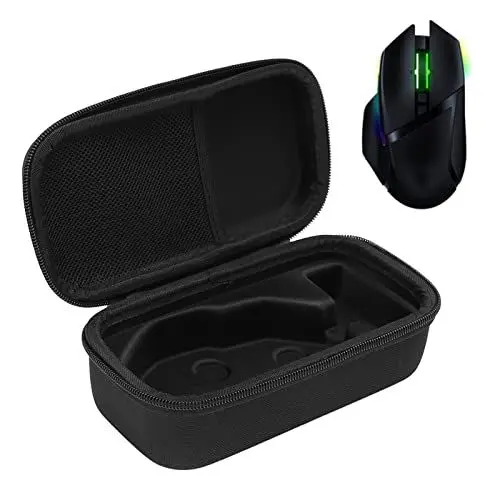 Produktbild: Reise-Maustasche, für Basilisk Ultimate Wireless Gaming Mouse, wasserdichte, Stoßfeste Hart-Eva-Schutzhülle, mit Handschlaufe/360°-Reißverschluss/Netztasche