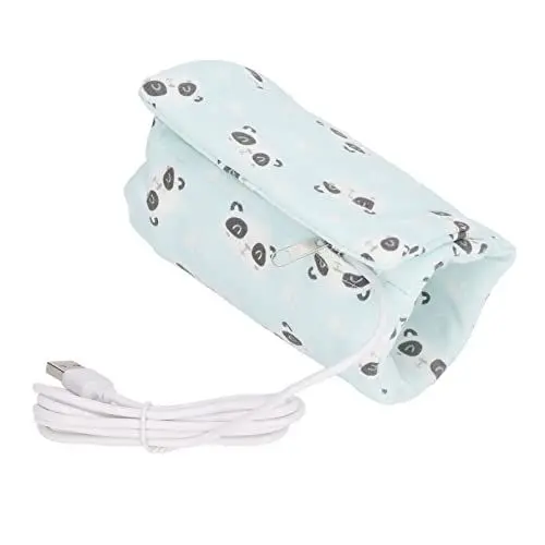 Produktbild: Reise-Milchwärmer-Abdeckung, Zuverlässige USB-Babyflaschenwärmer-Tasche, Abnehmbar, Sauber, Tragbar, Schnelle Heizung für Laptops für Autos (PANDA)