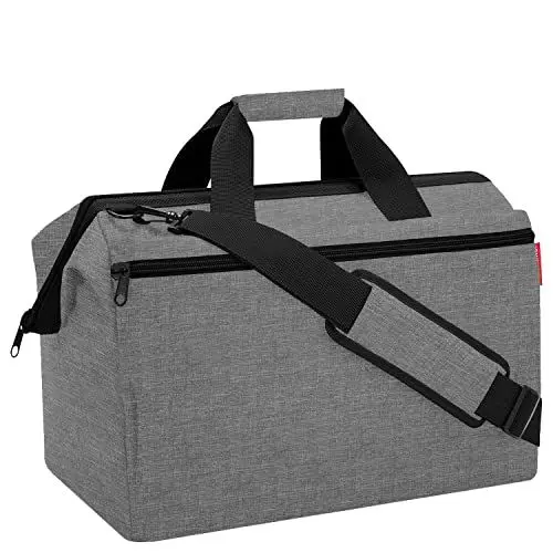 Produktbild: reisenthel Allrounder L Pocket Vielseitige Doktortasche für Reise, Arbeit und Freizeit Mit praktischer Trolley-Aufsteckfunktion, Couleur:Twist Silver