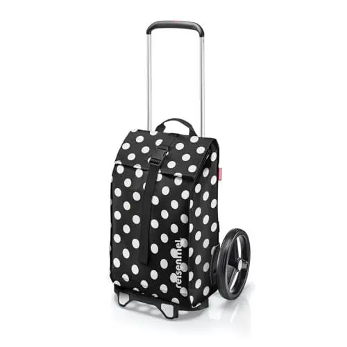 Produktbild: reisenthel Citycruiser dots White – Praktische Einkaufstasche mit Mehreren großen Fächern als Trolley verwendbar