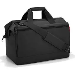 Produktbild: reisenthel Allrounder L Pocket in Schwarz – Vielseitige Doktortasche für Reise, Arbeit und Freizeit – Mit praktischer Trolley-Aufsteckfunktion
