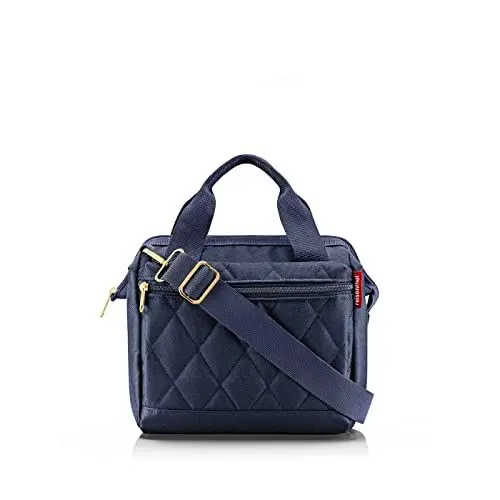 Produktbild: reisenthel allrounder cross rhombus midnight gold – Kleine Crossbody Bag mit abnehmbarem und verstellbarem Schultergurt – Aus wasserabweisendem Material