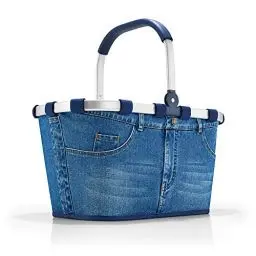 Produktbild: reisenthel carrybag Jeans - Stabiler Einkaufskorb mit viel Stauraum und praktischer Innentasche – Elegantes und wasserabweisendes Design