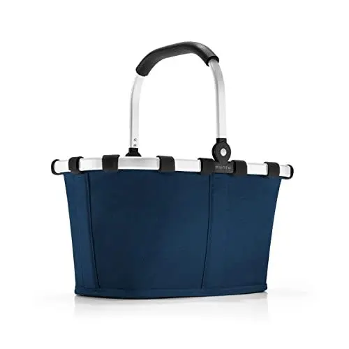 Produktbild: reisenthel carrybag XS dark blue– Stabiler Einkaufskorb mit praktischer Innentasche – Elegantes und wasserabweisendes Design
