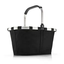 Produktbild: reisenthel carrybag in Schwarz – Stabiler Einkaufskorb mit viel Stauraum und praktischer Innentasche – Elegantes und wasserabweisendes Design