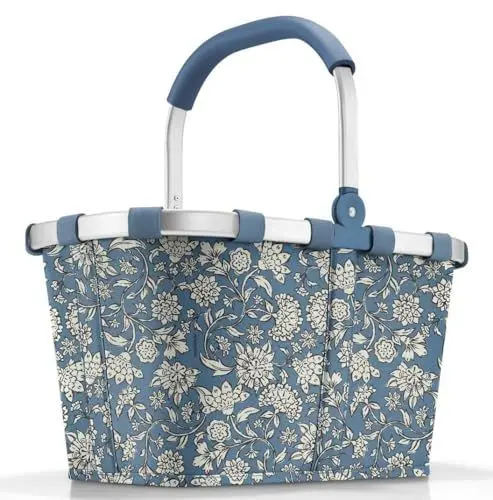 Produktbild: reisenthel carrybag dahlia blue – Stabiler Einkaufskorb mit viel Stauraum und praktischer Innentasche – Elegantes und wasserabweisendes Design