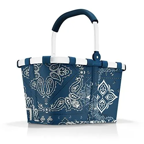 Produktbild: reisenthel carrybag frame bandana blue Stabiler Einkaufskorb mit viel Stauraum und praktischer Innentasche Elegantes und wasserabweisendes Design