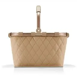 Produktbild: reisenthel carrybag frame rhombus ginger Stabiler Einkaufskorb mit viel Stauraum und praktischer Innentasche Elegantes und wasserabweisendes Design