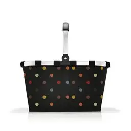 Produktbild: reisenthel carrybag in Dots – Stabiler Einkaufskorb mit viel Stauraum und praktischer Innentasche – Elegantes und wasserabweisendes Design