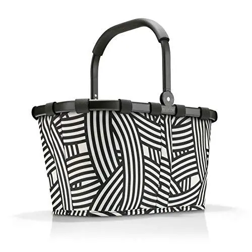 Produktbild: reisenthel carrybag in Zebra – Stabiler Einkaufskorb mit viel Stauraum und praktischer Innentasche – Elegantes und wasserabweisendes Design