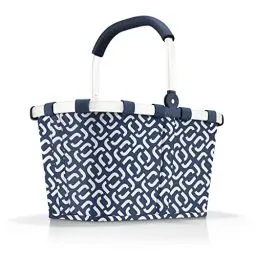 Produktbild: reisenthel carrybag in Signature Navy – Stabiler Einkaufskorb mit viel Stauraum und praktischer Innentasche – Elegantes und wasserabweisendes Design