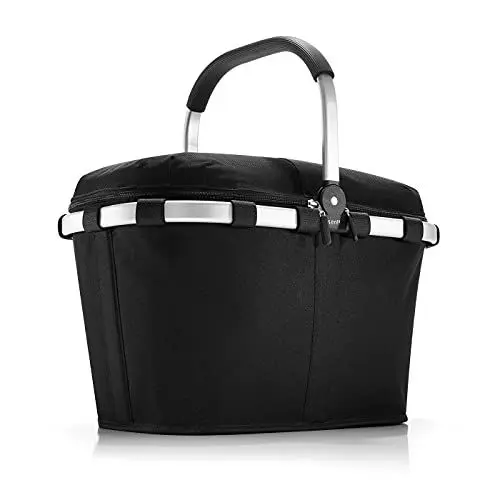 Produktbild: reisenthel carrybag iso in Schwarz – Stabiler Einkaufskorb mit Kühlfunktion – Elegantes und wasserabweisendes Design mit verschließbarem Deckel