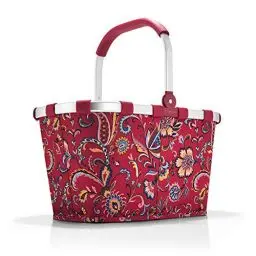Produktbild: reisenthel carrybag in Paisley Ruby – Stabiler Einkaufskorb mit viel Stauraum und praktischer Innentasche – Elegantes und wasserabweisendes Design