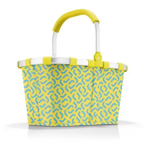 Produktbild: reisenthel carrybag signature lemon – Stabiler Einkaufskorb mit viel Stauraum und praktischer Innentasche – Elegantes und wasserabweisendes Design
