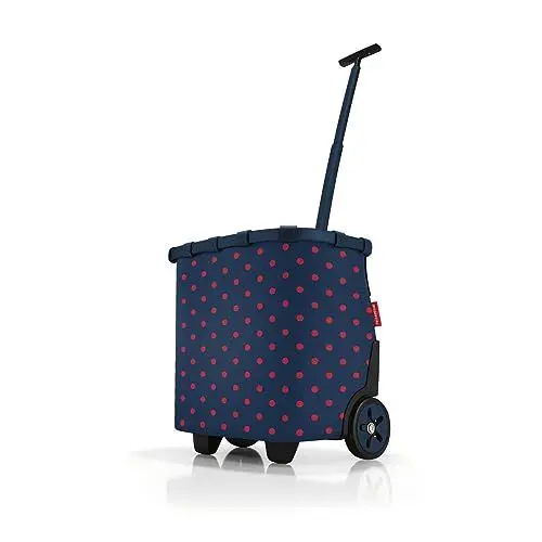 Produktbild: reisenthel carrycruiser Mixed red dots – Tragbarer Einkaufstrolley mit stabilem Aluminiumrahmen, Schultergurt und herausnehmbarer Netz-Innentasche – Aus wasserabweisendem Material