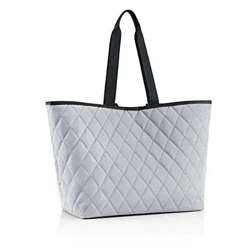 Produktbild: reisenthel classic shopper XL rhombus light grey Geräumige Shopping Bag und edle Handtasche in einem Aus wasserabweisendem Material