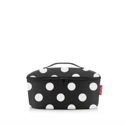 Produktbild: reisenthel coolerbag M pocket Kühltasche mit Obermaterial aus recycelten PET-Flaschen Ideal für das Mittagessen unterwegs, Couleur:dots white