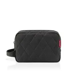 Produktbild: reisenthel cosmeticpouch M Rhombus Black - Kulturbeutel für Kosmetik, Ladekabel und persönliche Gegenstände, Couleur:Rhombus Black