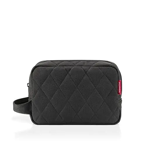Produktbild: reisenthel cosmeticpouch M Rhombus Black - Kulturbeutel für Kosmetik, Ladekabel und persönliche Gegenstände, Couleur:Rhombus Black