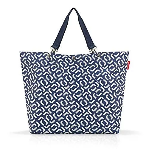 Produktbild: reisenthel shopper M in Signature Navy – Geräumige Shopping Bag und edle Handtasche in einem – Aus wasserabweisendem Material