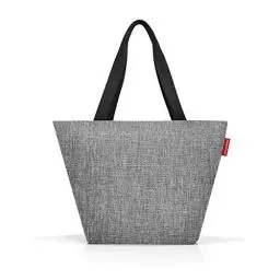 Produktbild: reisenthel shopper M in Twist Silber – Geräumige Shopping Bag und edle Handtasche in einem – Aus wasserabweisendem Material