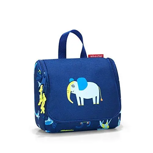 Produktbild: reisenthel toiletbag S Kids IO4066 ABC Friends Blue Kulturbeutel f?r Kinder mit 1,5l Volumen Aufklappbar mit Haken zum Aufh?ngen Mit Namensschild innen B 18,5 x H 16 x T 7 cm
