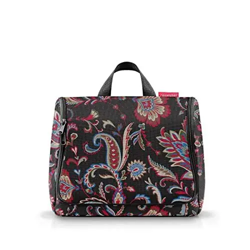 Produktbild: reisenthel toiletbag XL Paisley Black - praktischer Kulturbeutel mit Haken, wasserabweisendes Material