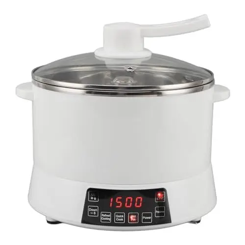 Produktbild: Elektrischer Reiskocher, Reiskocher mit Hebe-Wärmeschutzfunktion für Suppe (EU-Stecker 220 V)
