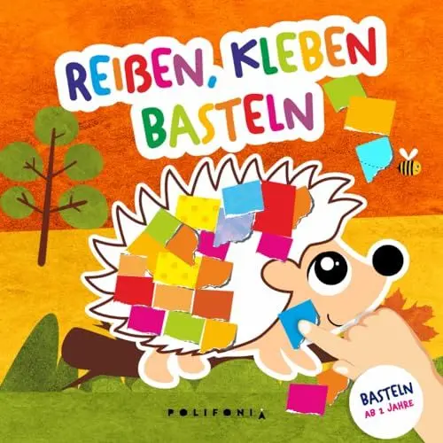 Produktbild: Reißen Kleben Basteln ab 2 Jahren: Mein kunterbuntes Bastelbuch für Kinder mit niedlichen Tieren als Bastelvorlage und farbigen Seiten zum Schnipsel ... - Mein kunterbuntes Bastelbuch für Kinder)
