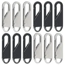 Produktbild: Reißverschluss Zipper, 12 Stück Reisverschlußzipper, Metall Reissverschluss Reparatur Set Ersatzzipper Anhänger für Koffer Mantel Stiefel Jackenrucksäcke