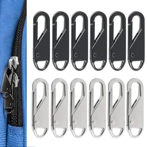 Produktbild: Reißverschluss zipper ersatz,Reißverschluss Zipper Zipper Für Reißverschluss Reisverschlusszieher Zipper - für Koffer Mantel Stiefel &Rucksack & Stiefel 12 Stück-Anhänge