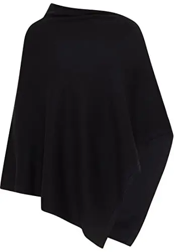 Produktbild: Reiswood Damen Strick Poncho 39729137-RE01, SCHWARZ, M/L