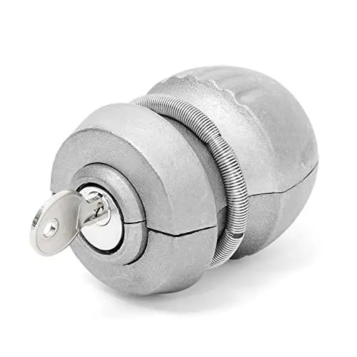 Produktbild: Relaxdays 10013640 Anhängerschloss Diebstahlsicherung für Kugelkupplung 5 cm, Grau