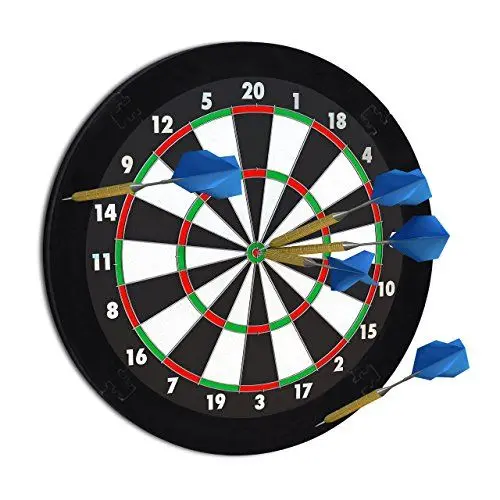 Produktbild: Relaxdays 10021529_46 Dart Auffangring R5, Catchring Dartscheibe, 4-teilig, Surround f. Dartboards, EVA, 45 cm, schwarz