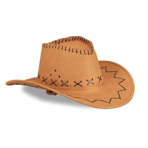 Produktbild: Relaxdays 10024992_93 Cowboyhut Fasching, Westernhut, für Erwachsene, im Westernstyle, Karneval, mit Kopfband, Faschingshut, braun, Unisex, 16 x 35.5 x 39 cm