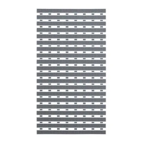 Produktbild: Relaxdays Antirutschmatte Dusche & Badewanne, 69 x 38 cm, rutschfeste Duschmatte mit Saugnäpfen, Badematte, grau/weiß