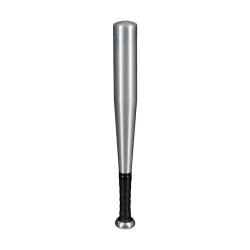 Produktbild: Relaxdays Baseballschläger Aluminium, 18 Zoll, Softballschläger, Baseball und Softball, Aluschläger leicht, Silber