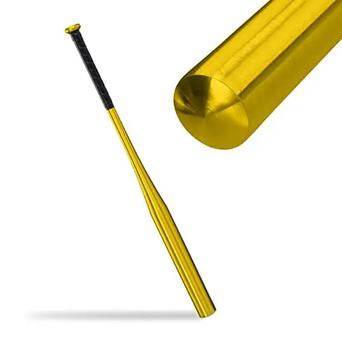 Produktbild: Relaxdays Baseballschläger Aluminium, 34 Zoll/ 86 cm, Rutschfester Griff, Leichter Softball Schläger, Aluschläger, Gold