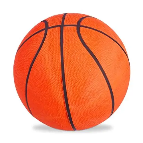 Produktbild: Relaxdays Basketball, griffige Oberfläche, für drinnen & draußen, Ventil, Gummi, Training, Jugendliche, Größe 7, orange, 1 Stück