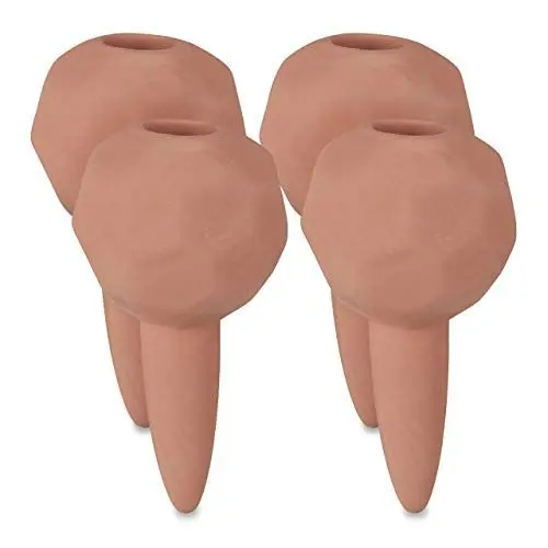 Produktbild: Relaxdays Bewässerungskugeln Ton, 4er Set, Durstkugeln Ø 6cm, Keramik, dosierte Bewässerung für Topfpflanzen, Terracotta, 11 x 6 x 6 cm