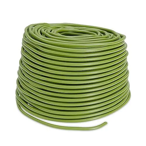 Produktbild: Relaxdays Bindeschlauch Pflanzen, Hohlschnur aus Gummi, 50 m x 3 mm, zum Anbinden von Blumen, Sträuchern, Bäumen, grün